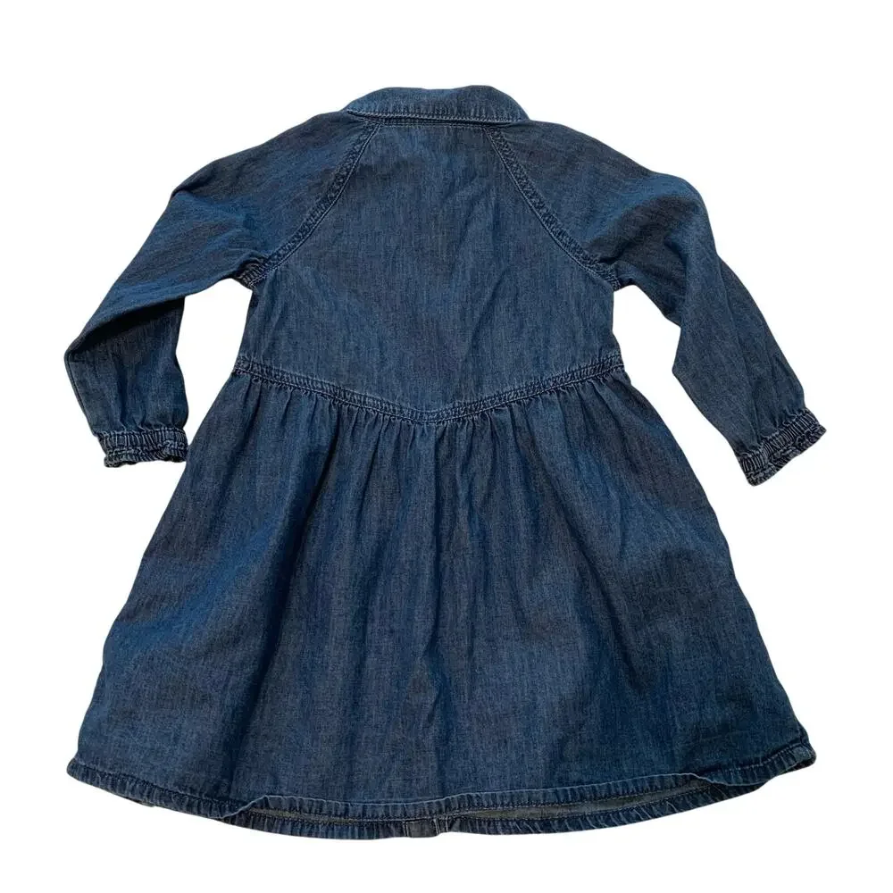 GAP Denim Long Sleeve Button Down Dress